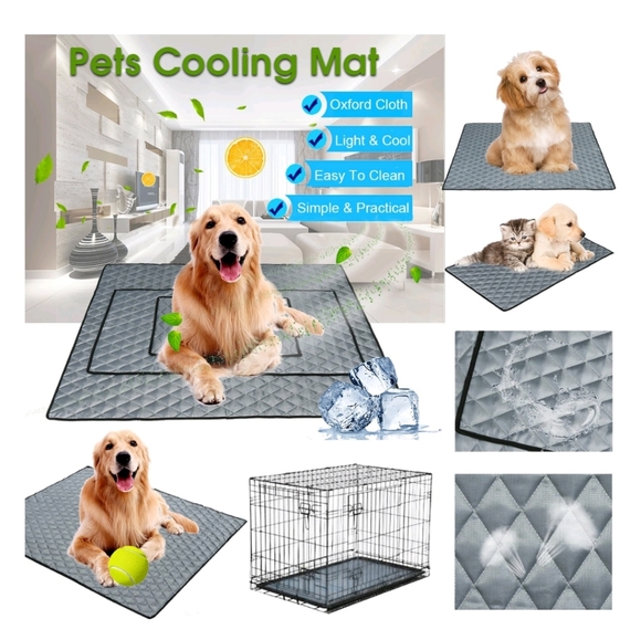 Grey Pet Cooling Hygienic Mat XL Pad - Picture 3 of 5